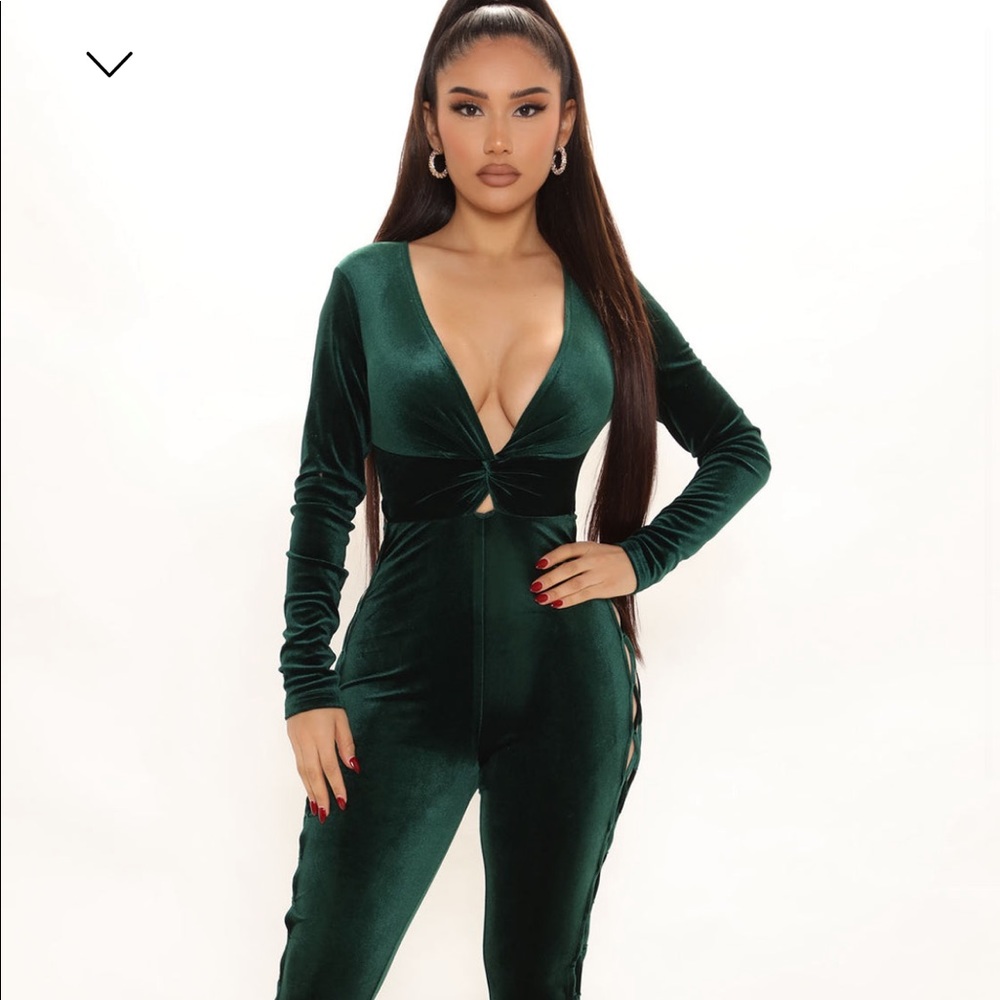 Fashion nova NEW W TAGS over you velvet jumpsuit